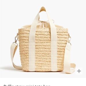 J Crew :: Raffia straw mini tote bag